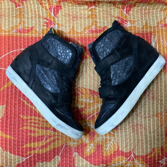 Anthro D.A.T.E. Suede Snakeskin Sneakers size 41 - Picture 4 of 8